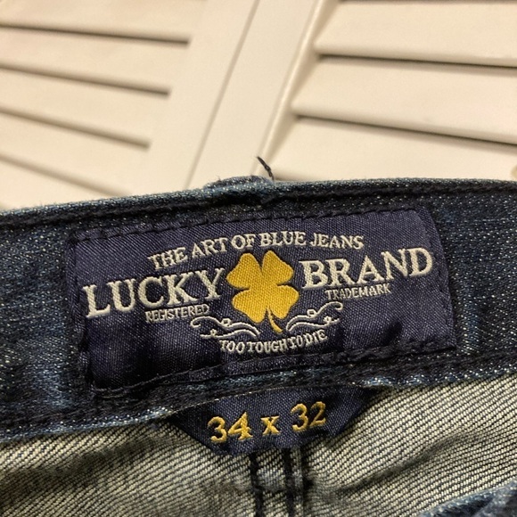 Lucky Brand 221 Original Straight Blue Denim Jeans Size 34 X 32 - Picture 10 of 14